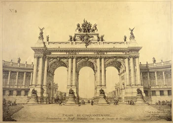 Triumfbågen i Palais du Cinquantenaire, Bryssel, 1906